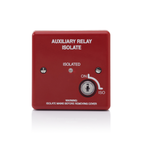 (image for) HAES Boxed Relay With Isol. Key Switch, 24vdc 8A D/Pole, Red