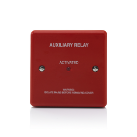 (image for) HAES Boxed Relay. Fused, 24vdc 8A Double Pole, Red