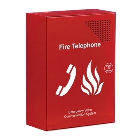 (image for) EVC301RPO: Red fire telephone outstation, handset (push)