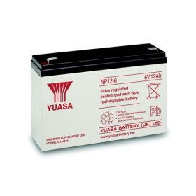 (image for) NP12-6 Yuasa 6v 12Ah Lead Acid Battery