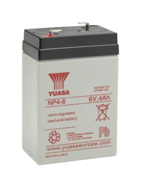 (image for) NP4-6 Yuasa 6v 4Ah Lead Acid Battery