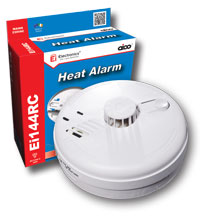 (image for) Ei144RC Heat Alarm. 230V. Easi-fit base
