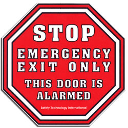 (image for) STI L6400: Alarm Warning Emergency Exit Sign 127H x 127W
